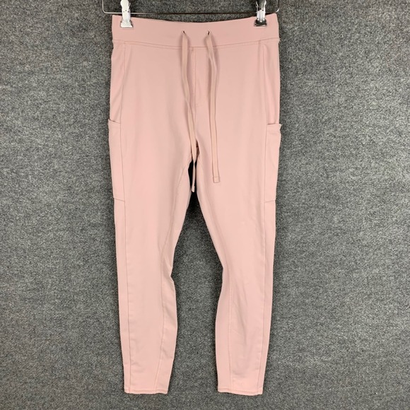 ALO Yoga Pants - ALO Yoga High Waist Lounge Leggings Pink Medium‎ Pockets Drawstring Activewear